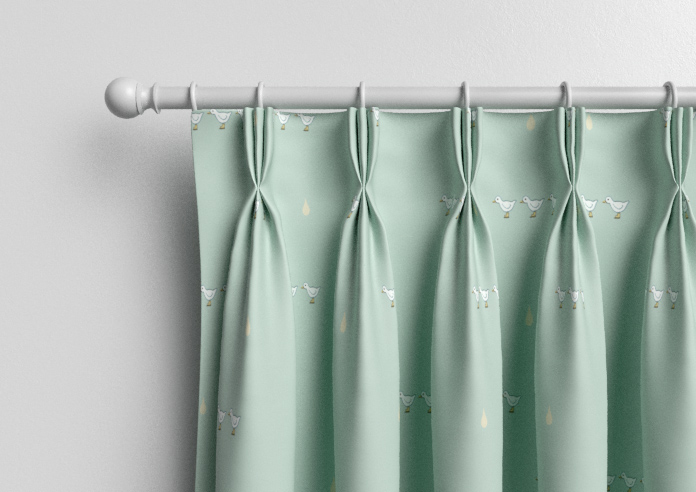 Puddle Down, Mummy Duck Egg - Made to Measure Curtains - Image 11